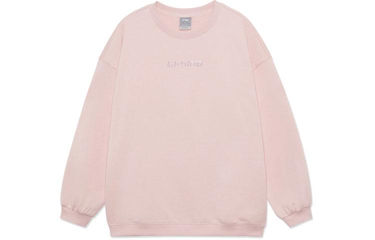 Li Ning Training Series Sweatshirts Women s Pink Crew Neck Thickened Regular AWDRD44-7 XXL