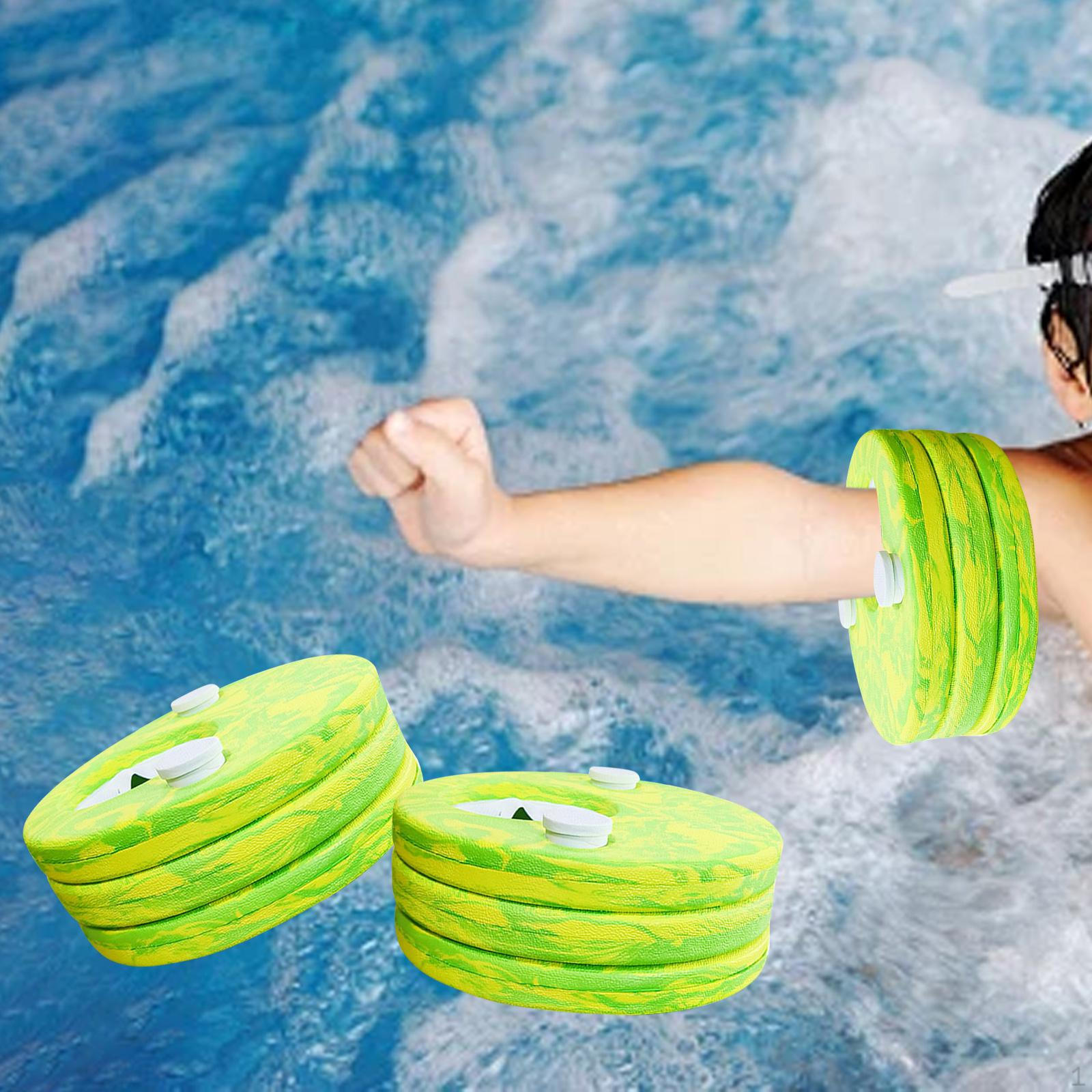 

6 шт. поплавковые диски для рук, ленты для плавания, манжеты для тренировок на пляже, для начинающих, красные, желтые, синие Green