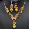 Jewelry Wholesale Fashion New Exquisite Necklace Earring Set Shiny Bride Jewelry Set Hot Selling Collarbone Necklace