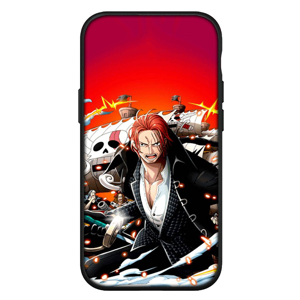 for iPhone 16 15 Xiaomi Redmi Note 14 13 12 11 Pro Max X 8 16e Samsung Galaxy S25 S24 S23 Moto OPPO Huawei Shanks Red Hair Luffy One Piece Phone Case