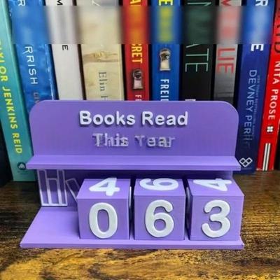 3D Book Read Counter Bookshelf Decoration Books Read This Year Counter Best Gifts for Readers Teachers Student
