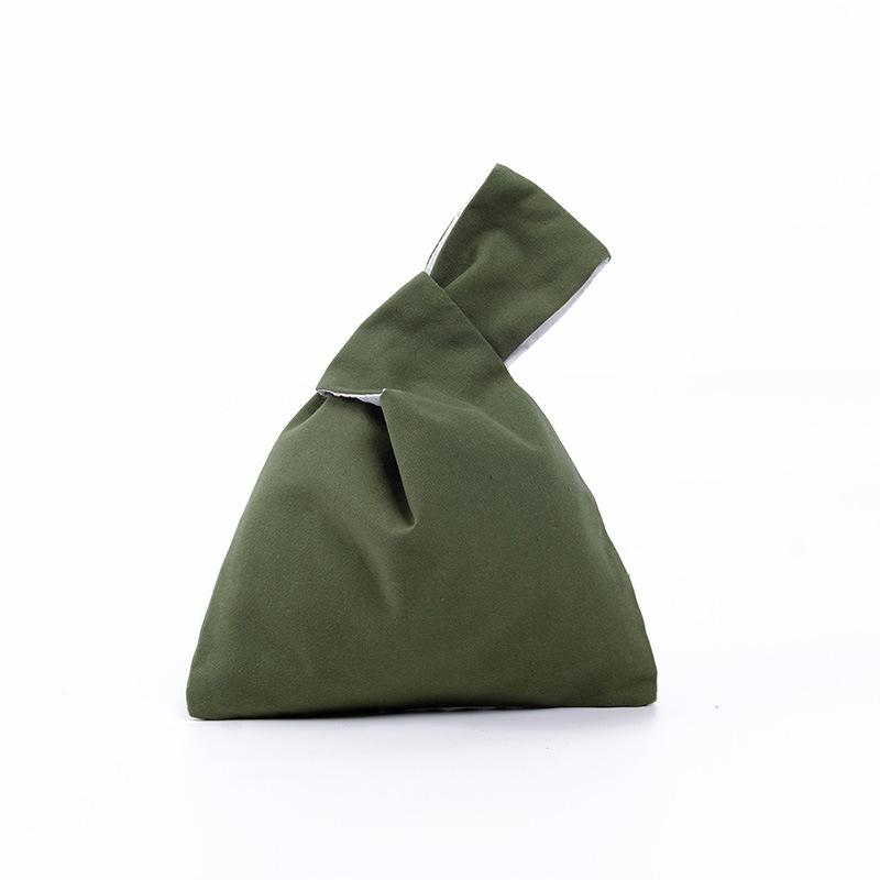 Cotton Women's Handbags Knot Wrist Shopping Bag Eco friendly Reusable Grocery Pouch Lightweight Tote Handbags Coin Purse Bag