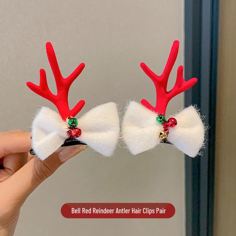 Mori Style Reindeer Antler Hair Clips for Adults - Festive Christmas Party Accessories