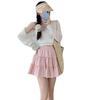 Sweet Summer Puff Pleated High-Waist Skirt: Petite & Anti-Exposure