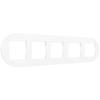 Five-fold frame for Karlik mini switches and sockets, round, white matte, 25MRTO-5