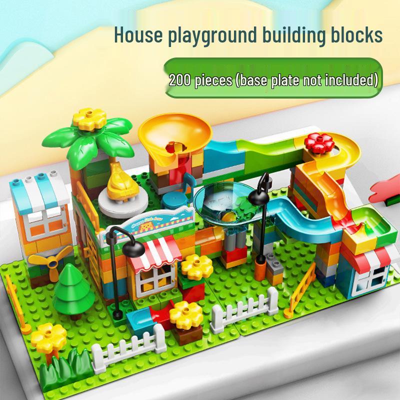 Feile House Slide Building Blocks for Kids 3+ - Hands-on Early Education Toy with Large Parts, Free Shipping
