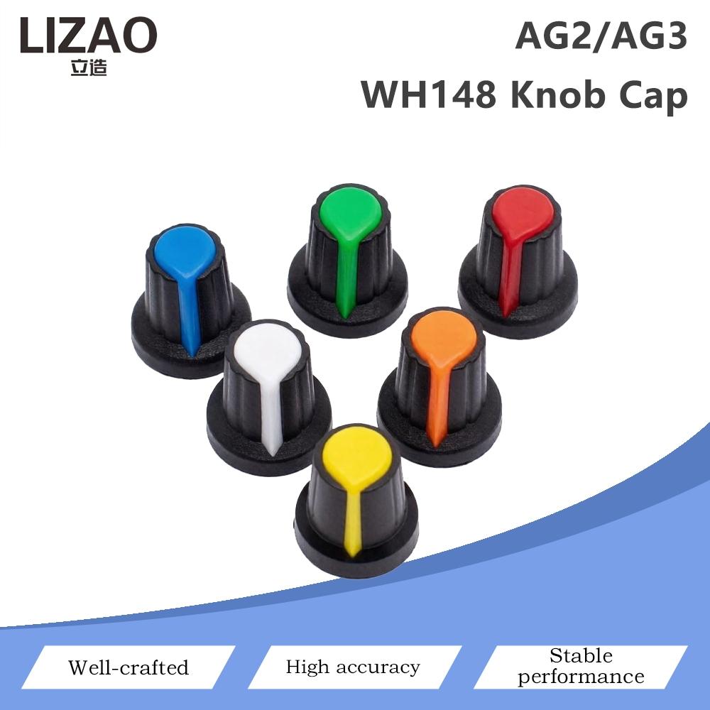 11PCS AG1 AG1 WH118 Potentiometer Knob Cap 6mm D Shaft Rotary Encoder Knob Multi Color Plastic Knob For WH118 Variable Resistor