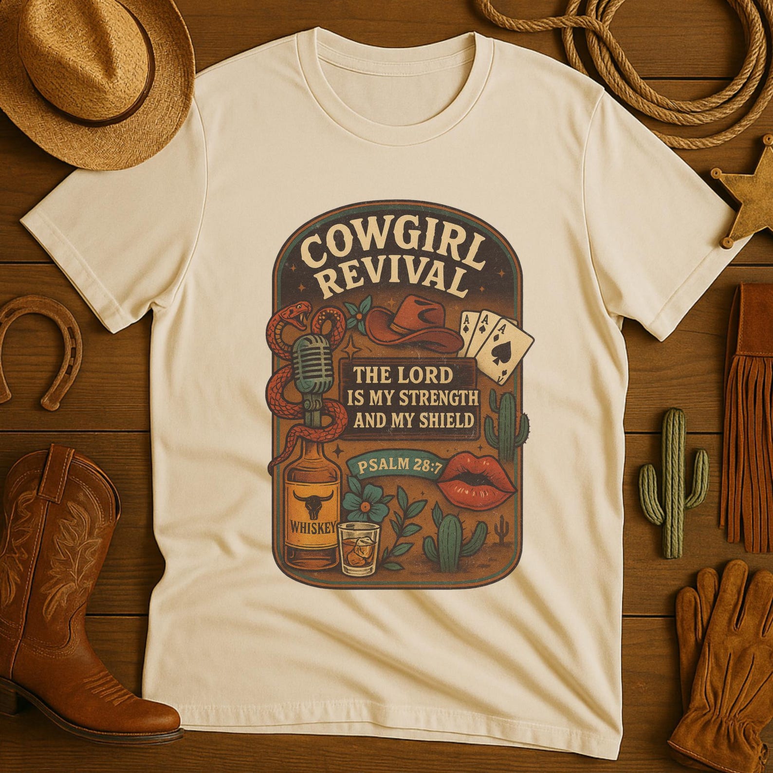 Cowgirl Revival T-Shirt – Vintage Western Graphic Tee 2XL