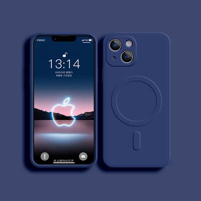 Tekutý silikonový kryt pro iPhone 15 11 12 13 14 Pro Max Mini X XR Xs Plus Telefon Magnetické Bezdrátové nabíjení Pro Magsafe Kryt