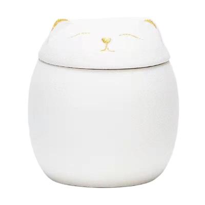 Gift Ceramic Funeral Urn for Pets Cute 200ml Dog Cat Cremation Urns Sealed Jar Memorials Keepsake Memory Box Dog Supplies