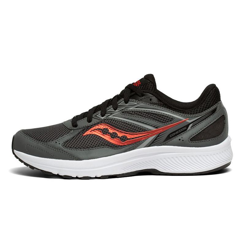 

Saucony Cohesion 14 Mesh Cushioning Slip Resistant Abrasion Resistant Low top Running Shoes Men s Gray Black Standard M S20628-7(M) 44.5