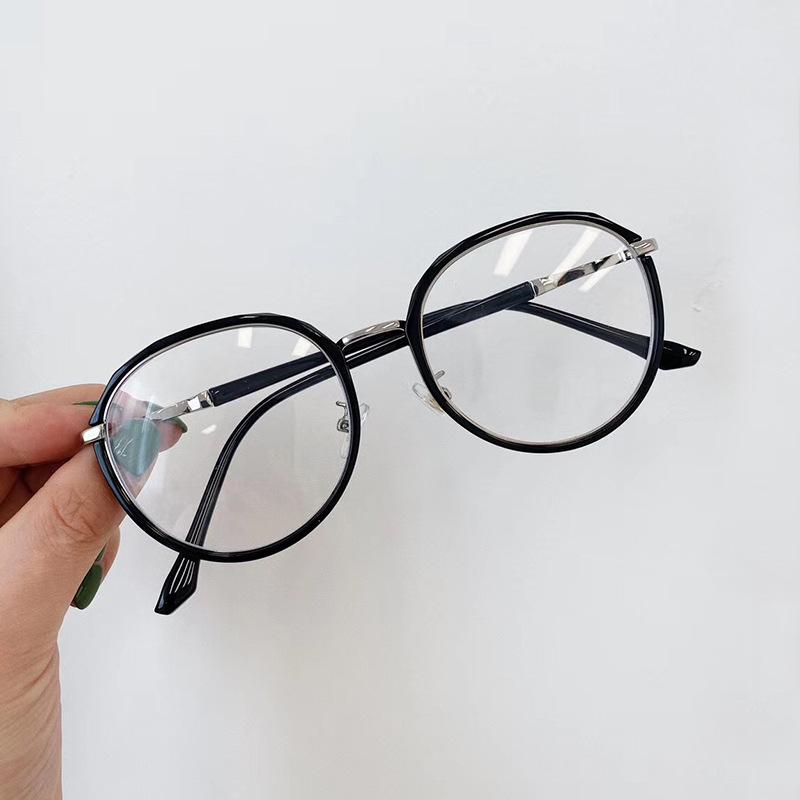 New Style Women'S Eyeglass Frames Round Shape Blue Light Blocking Glasses Men  Glasses Frame