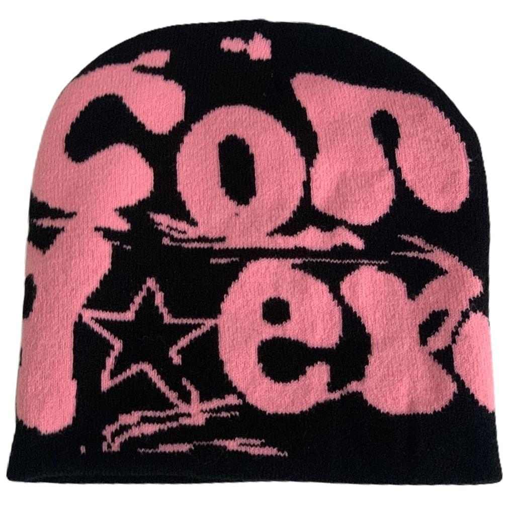 Y2K Hip-hop Unisex Beanie Hat Men Autumn and Winter Harajuku Style Photo Props Versatile Pile Bonnet