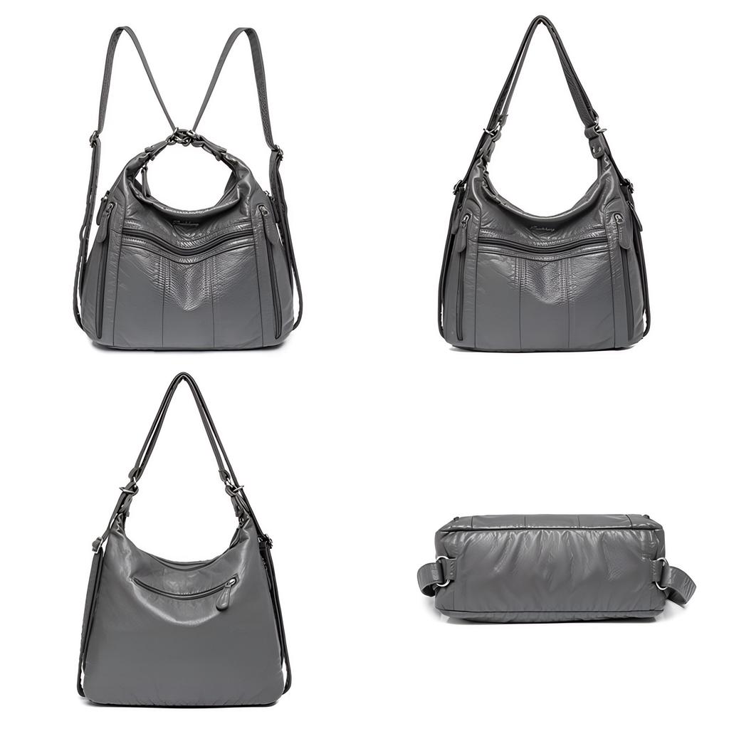 High Quality Large Capacity 3 In 1 Women Backpack Luxury Soft Leather Shoulder Crossbody Bag For Women Fashion Ladies Handbag Sac AVE