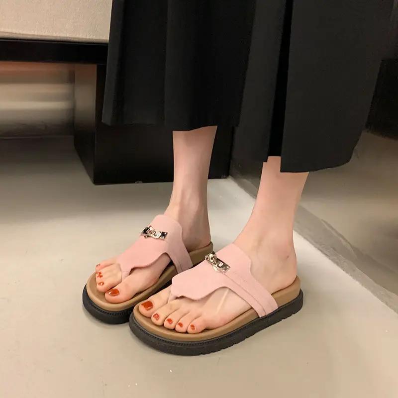 Women Slippers Flats Sandals Summer Shoes 2025 New Casual Trend Woman Flip Flops Sport Slingback Shoes Slides Mujer Sandalias