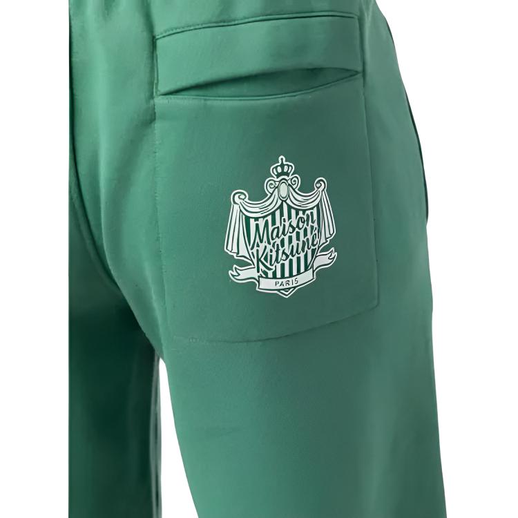 Maison Kitsune Solid Color Drawstring Straight Leg Casual Shorts Men Shorts KM01307KM0027-P376