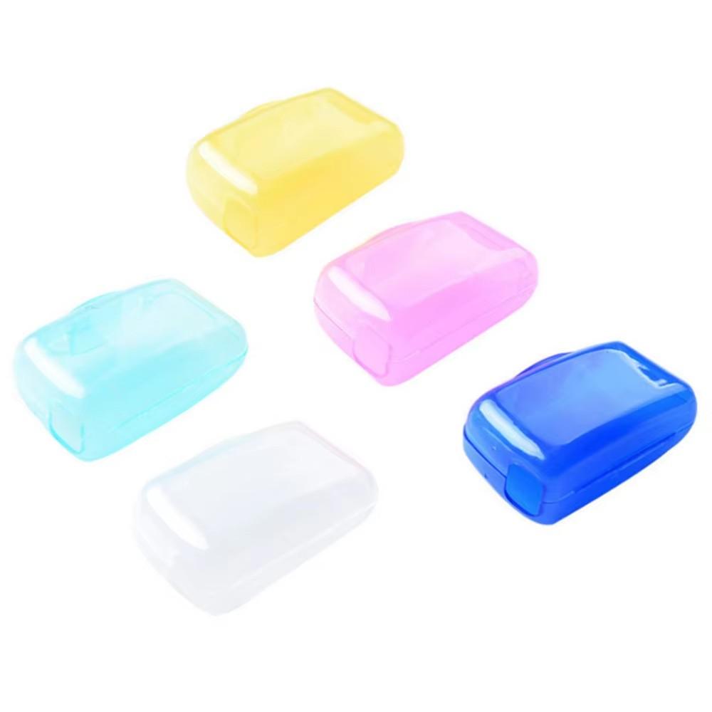 5PCS Color Random Portable Toothbrush Case Travel Portable Toiletry Toothbrush Case Protective Case