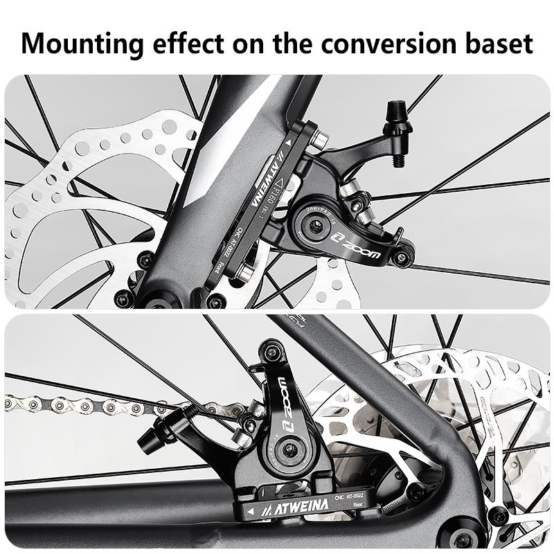 ATWEINA Road Bike Bicycle Disc Brake Aapter Flat Mount CNC Front Rear 180mm Disc Brake Rotor Adapter with Bolts Bicycle Parts