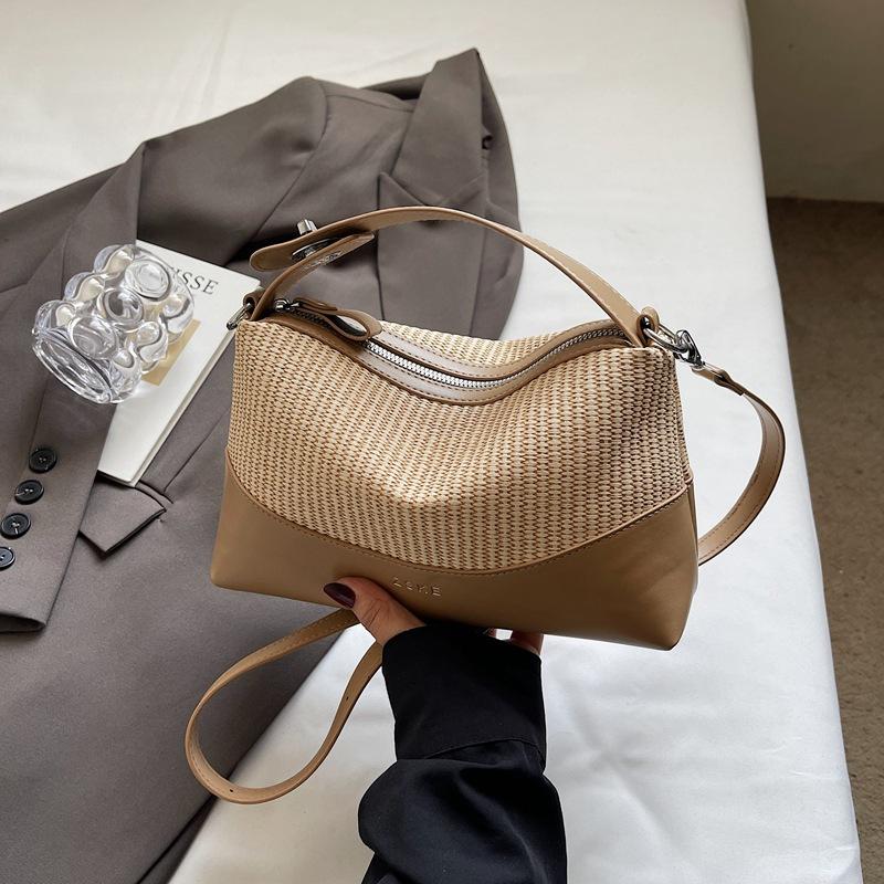 2025 new rainbow stripe woven armpit bag fashion casual shoulder high value niche messenger bag women's bag