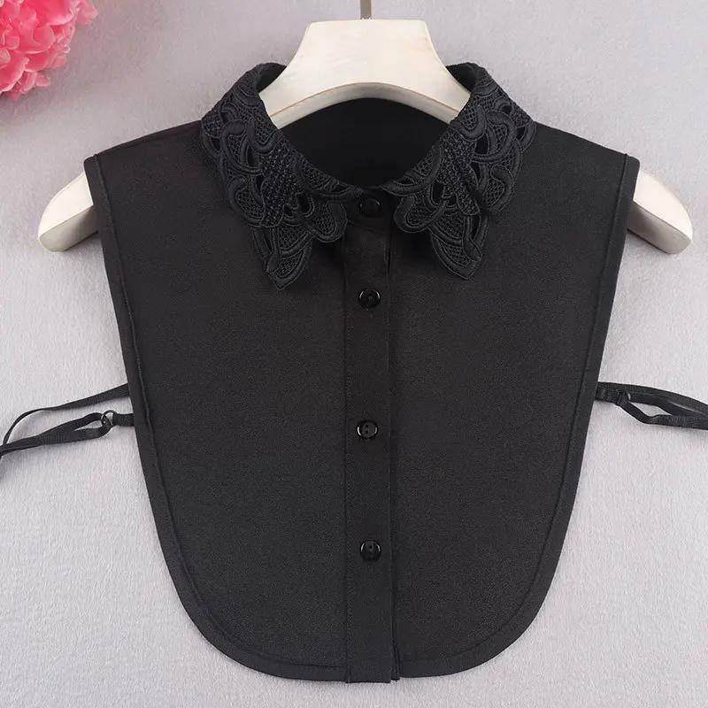 Fashion Women Fake Collar Solid White Female Shirt False Collar Ladies Detachable Collar Sweater Dress Lapel Shirt Blouse Top