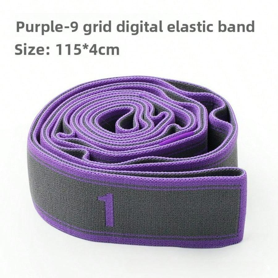 Adult yoga stretching belt Fitness elastic belt Female resistance stretching belt Dance belt Pilates Straps фиолетовый