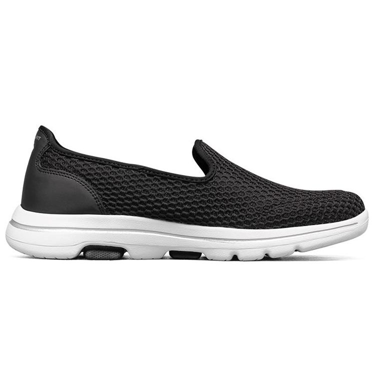 Skechers Go Walk 5 Niedrig geschnitten Leicht Atmungsaktiv Zum Hineinschlüpfen Freizeit-Schuhe Damen Sneaker Schwarz 896021-BKW