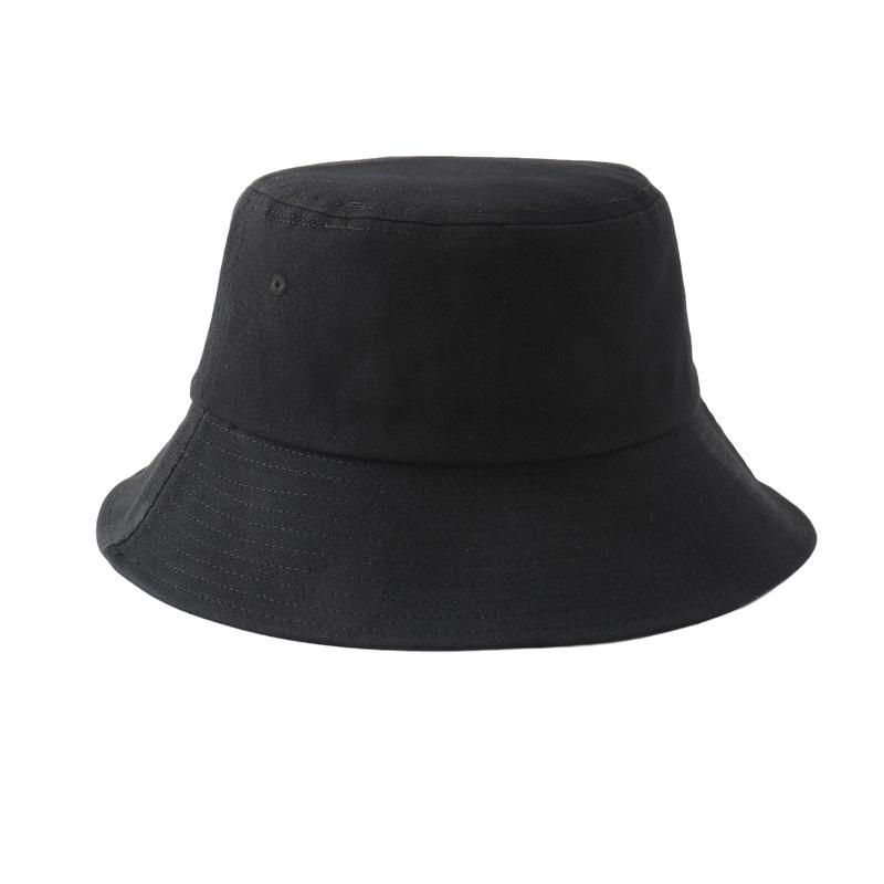 Trendy Black Fisherman Hat for Women, Summer Korean Style Casual Versatile Japanese Sun Protection Sun Hat, Men's Bucket Hat