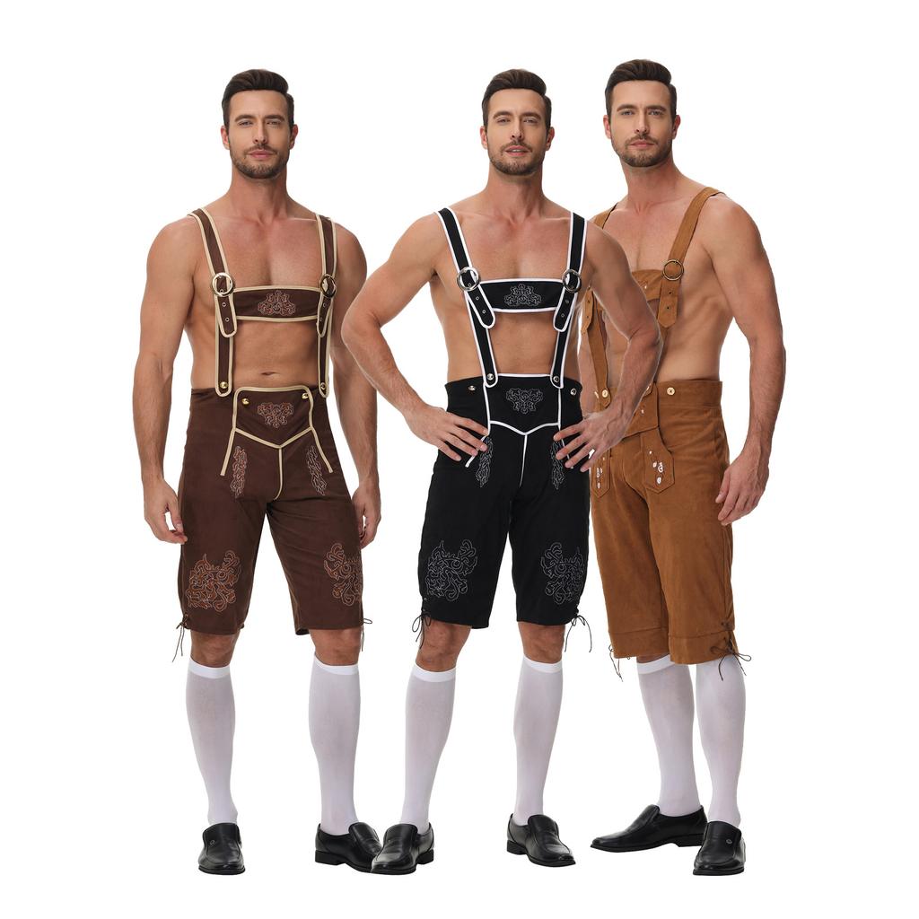 New Traditional Adult Men's Clothing Mugheni Carnival Overalls Set