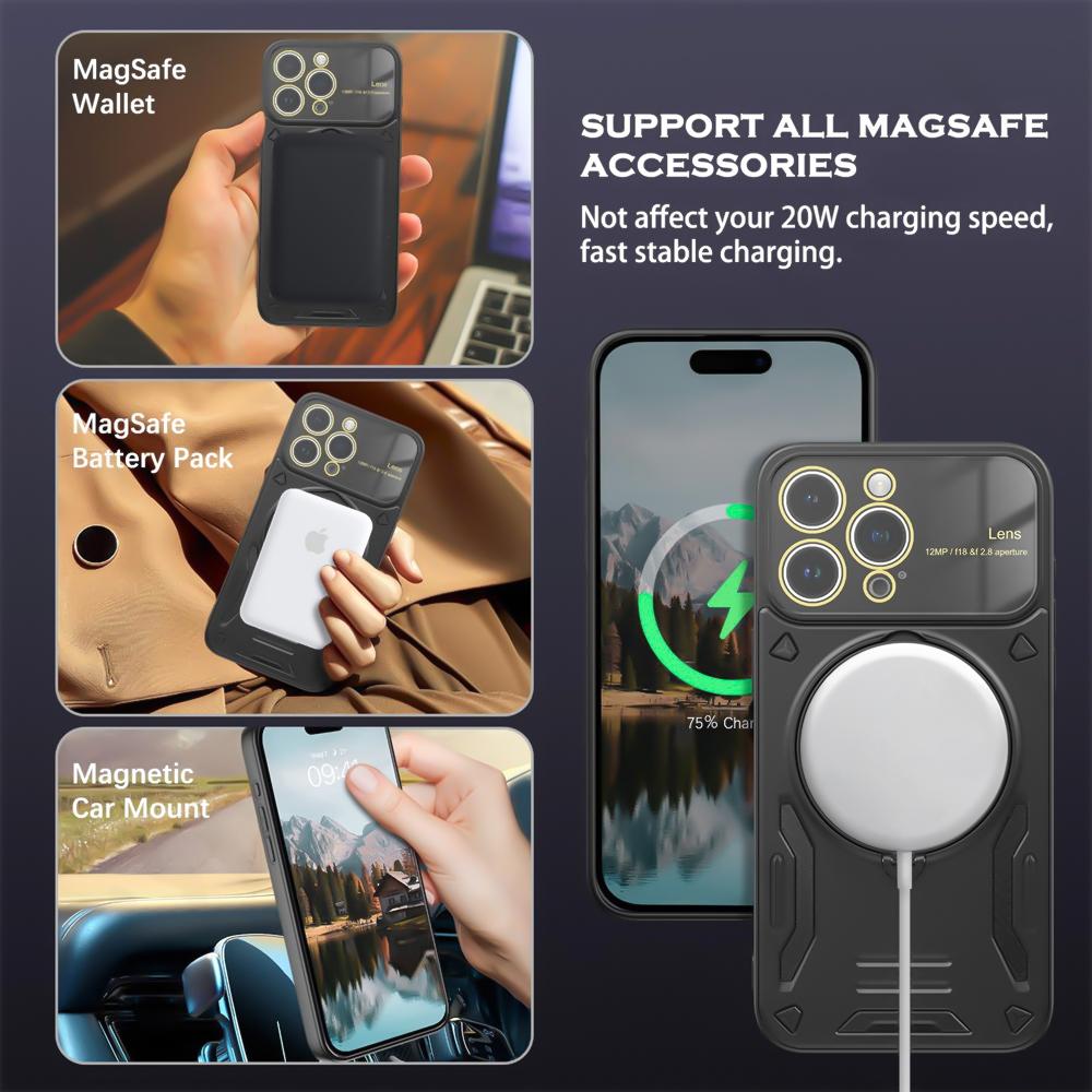 For iPhone 17 Pro Max Air Magnetic Ring Stand Cases For iPhone 16 13 12 11 Pro Max 15 14 Plus For Magsafe Shockproof Phone Cover