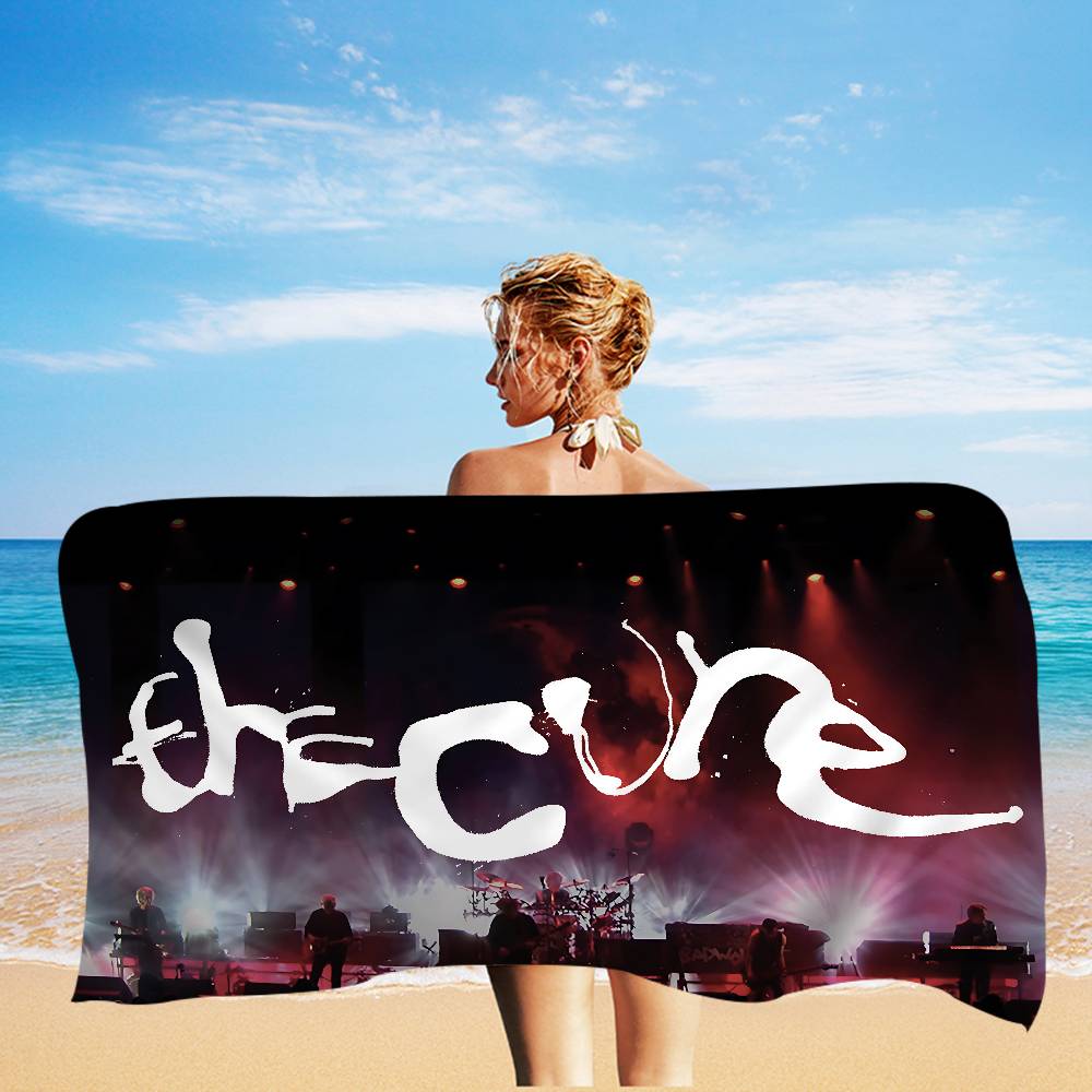 The Cure Logo Großes Mikrofaser Strandtuch Schnelltrocknendes Handtuch Sandstrandtücher Poolhandtuch Für Reise Schwimmbad Yoga W30*H60(CM)