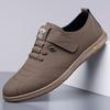 2026 Spring Autumn New Designer Shoes for Men Fashion Business Leather Casual Shoes Male Solid Color Lace Free Driving Shoe Man