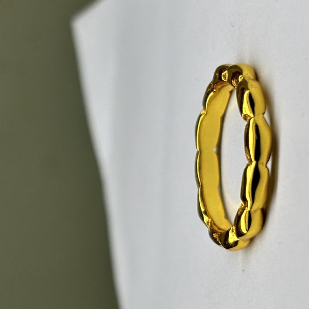 Fire-Baked Vietnamese Sand Gold Wedding Ring – Classic, Versatile, and Fashionable