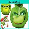 Rascal Green Monster The Grinch Men's Hoodie Jacket Featuring Soft And Breathable Material For Comfortable Wear