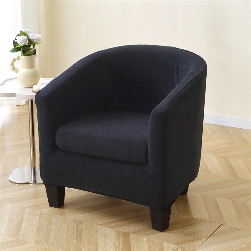 Leaves Jacquard Club Chair Cover Anti-dirt Solid Color Armchair Slipcover Stretch Spandex All-inclusive Seat Case Living Room