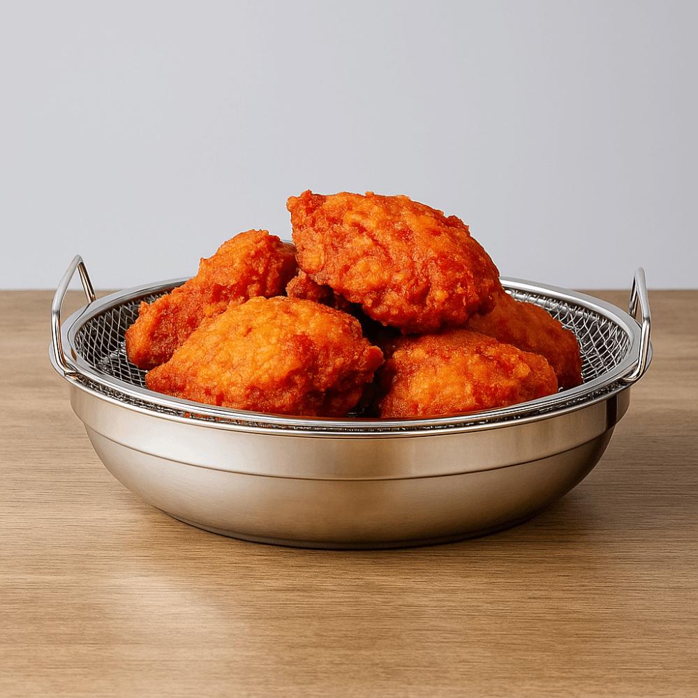 Mesh Oil Filter Tray Rust-proof Air Fryer Drain Basket Kitchen Gadgets Tempura Drip Pan  Fruit