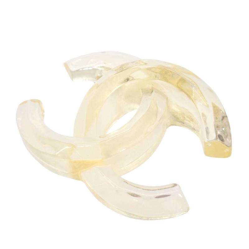 Chanel Brooch Clear Acrylic Women