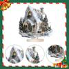 Christmas Decorations 2D Acrylic Sign Desk Display Snow Scene House Desktop Decoration for Holiday