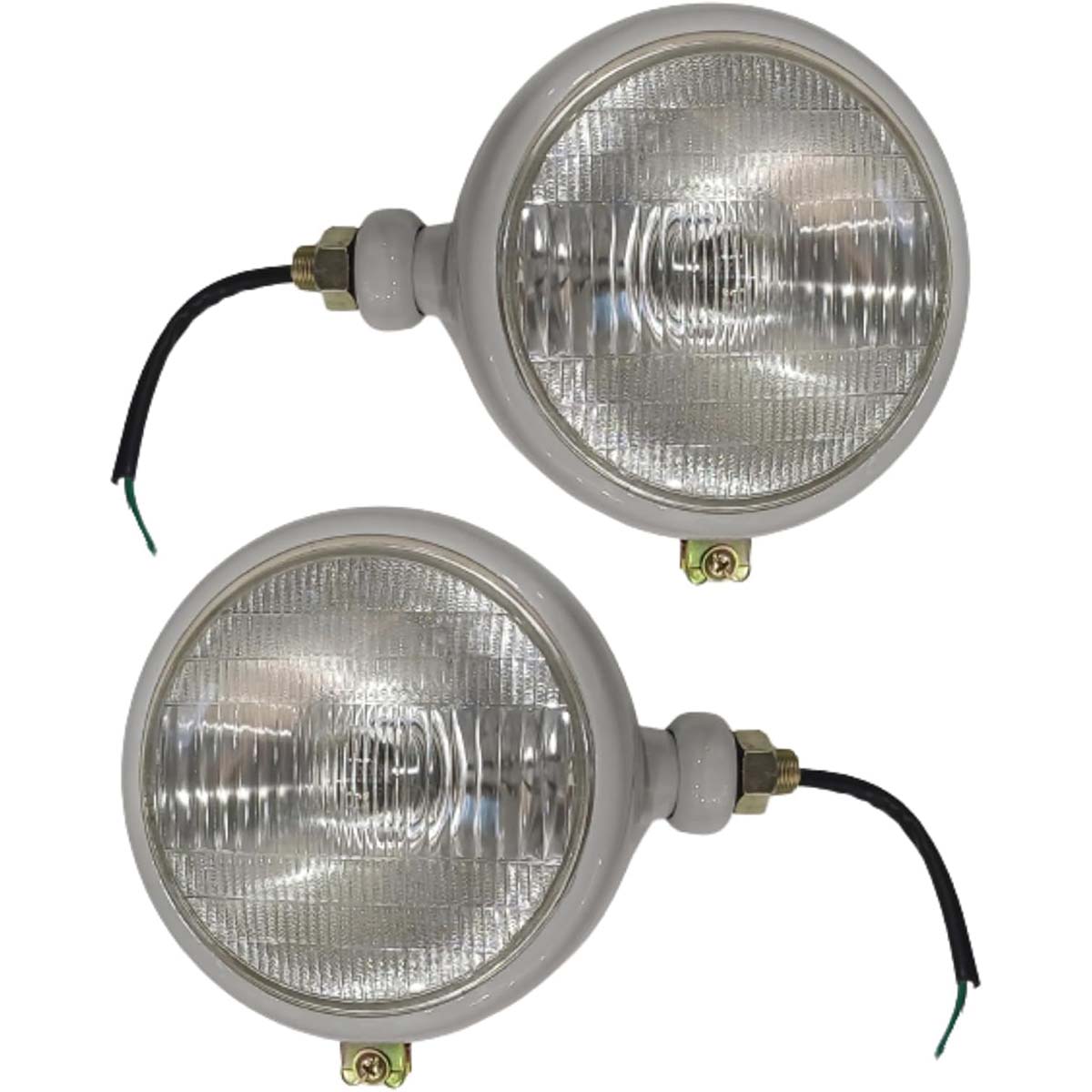 

APSMOTIV Ford 2N 9N 8N 9N Lights 310066F Tractor Headlights Assembly Set with 6V bulbs Compatible With New Holland NAA Case/Ih B275 B250 B414 серый