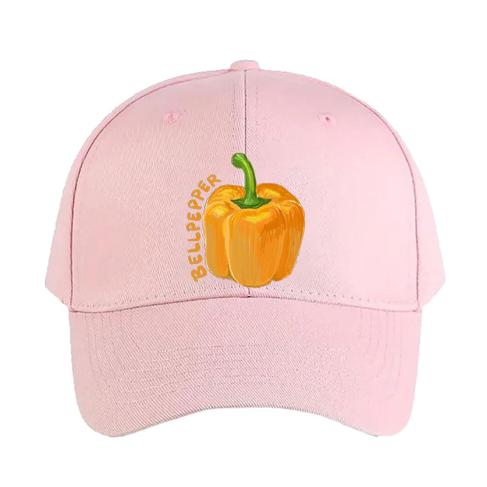 Yellow Bell Pepper Illustration Woman Man Baseball Cap Adult Adjustable with Curved Brim Hiking Fishing Hat sun hat duckbill cap