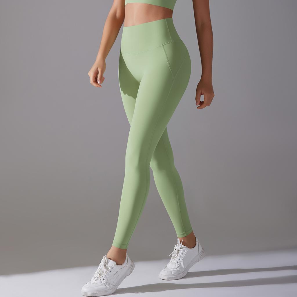 Auroth Candy Colour Yoga Leggings Women High Waist Gym Sports Tights Stretchy Push Up Exercise Fitness Pants