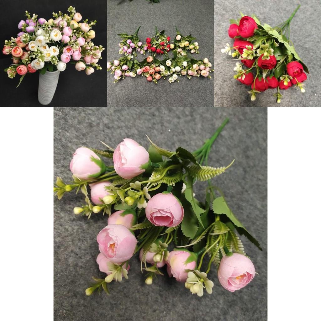 Floral Camellia Arrangement Decor Silk Flowers Weddings Props Photography