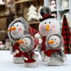 Funny Christmas Snowman Doll Cartoon Cute Snowman Figure  Home Decoration