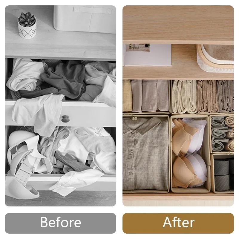 Underwear Organizers Of Cabinets And Drawers Wardrobe Clothes Bra Organizer For Underwear Socks Pants Home Foldable Storage Box
