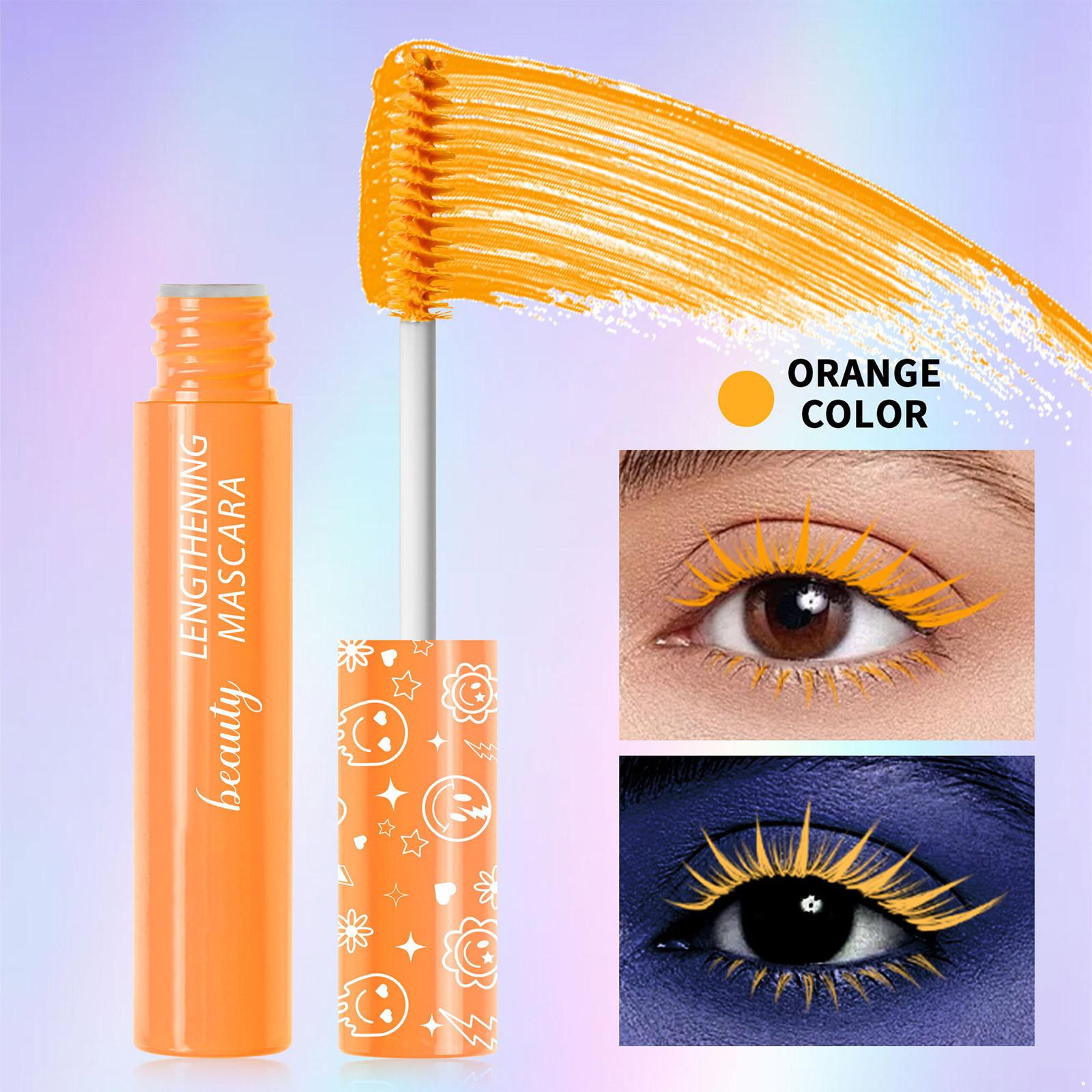 

Ультрафіолетова реактивна маскара, що світиться в темряві, електричних кольорів для рейв-вечірок, фестивалів та тематичних заходів, формула стійка до поту One Size помаранчевий