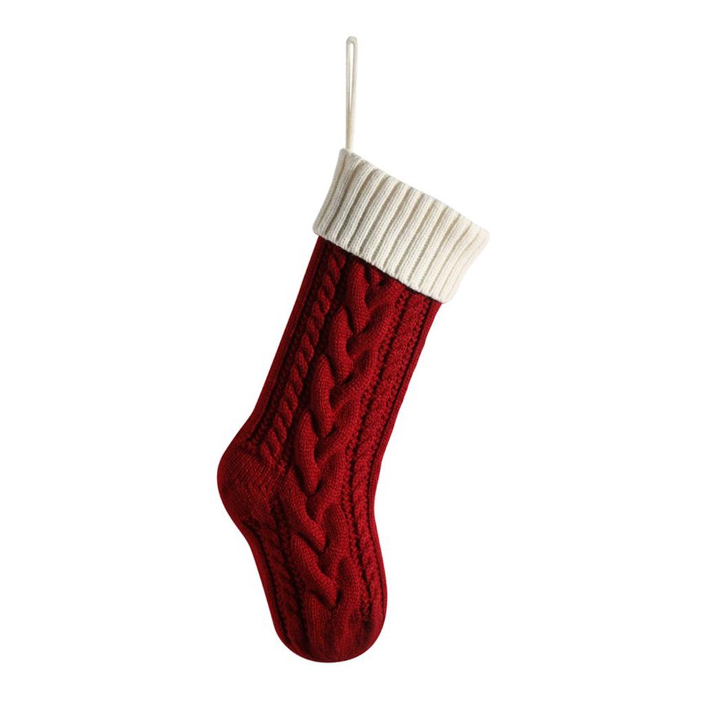 Cozy Warmth Large Staggered Fried ForDough Twists Christmas Stockings For Tree Warm Feeling - Thick Type D