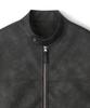 Indust Washed Leather Biker Jacket_Charcoal