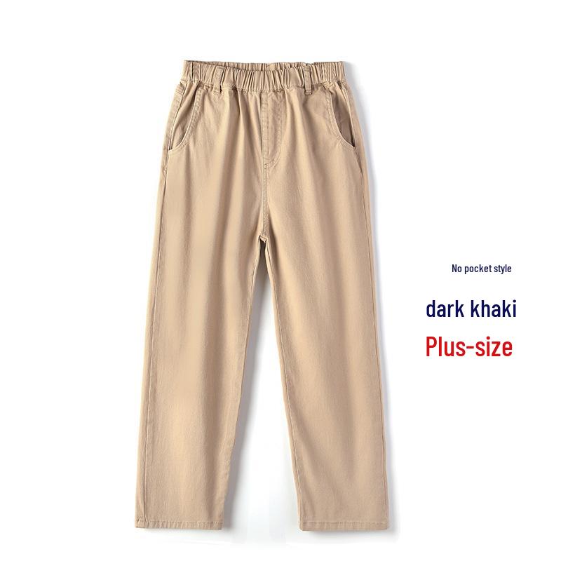 Khaki School Uniform Pants for Primary and Middle School: Boys' Spring/Autumn Cotton Casual Pants & Girls' Stretch Cotton Long Pants