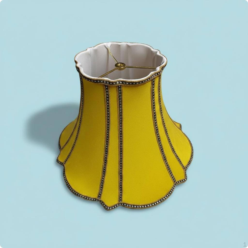 Irregular Lamp Shade Decorative Velvet Lampshade Soft Texture Yellow American Top Mount