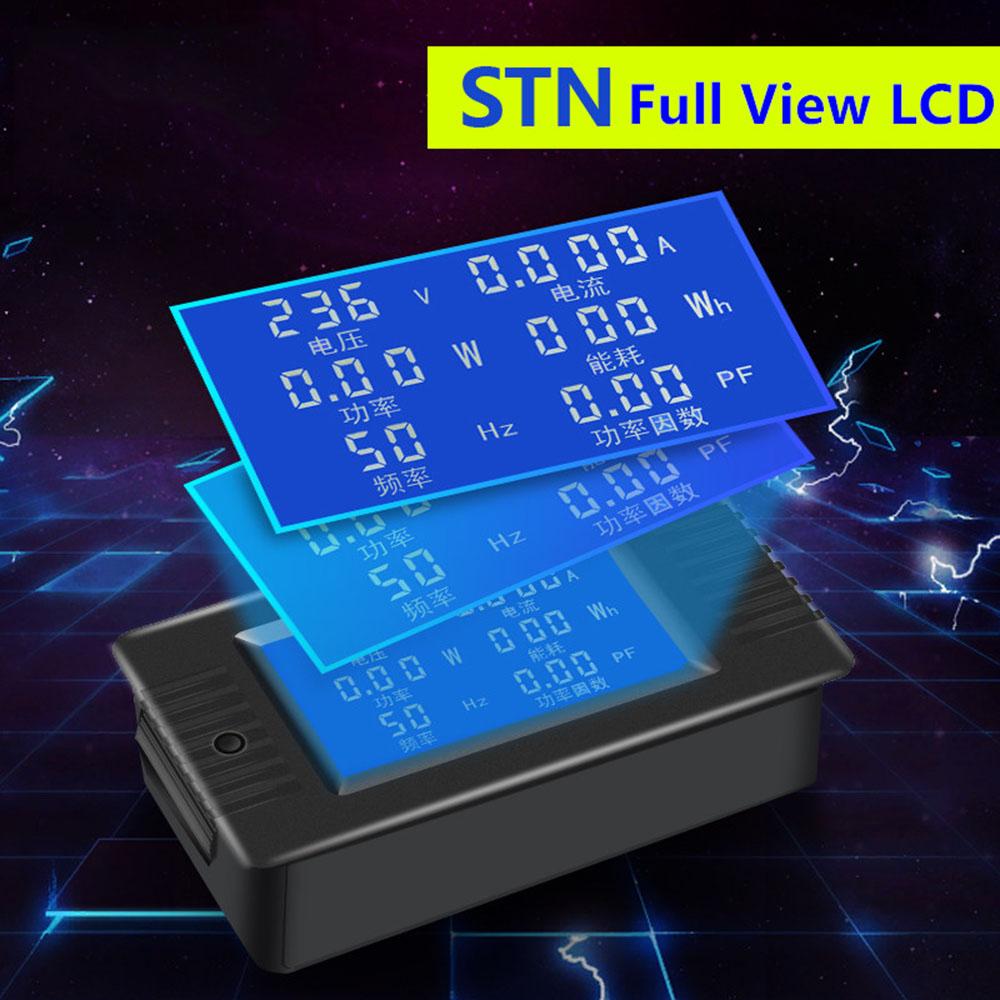 PZEM-022 Open and Close CT 100A AC Digital Display Power Monitor Meter Voltmeter Ammeter Frequency