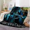 The Vampire Diaries 3D Printed Flannel Plush Blanket Bedspread Sofa Lazy Blanket Outdoor Lunch Break Blanket Travel Quilt Cover